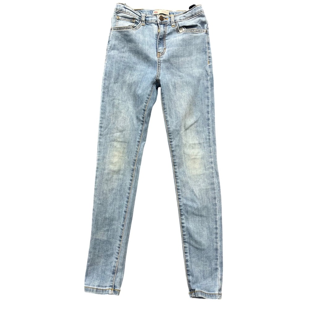 Levis 720 High Rise Super Skinny Jeans Light Wash Blue Girls Size 12 Casual